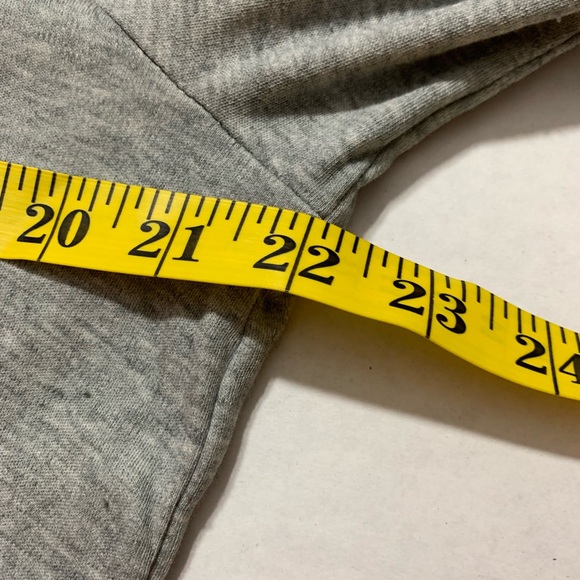 J.Crew Factory Grey Scalloped Long Sleeve Top - Picture 7 of 8